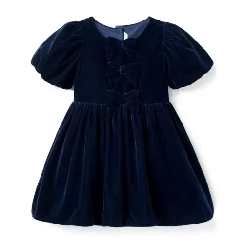 Girl Velvet Night Sky The Velvet Bow Dress by Janie and Jack