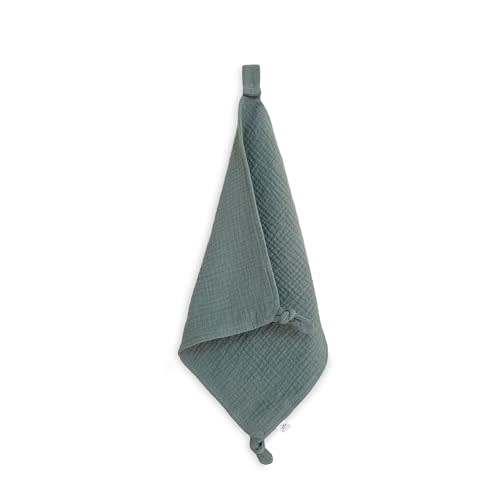 Ryan & Rose Cutie Lovey - Soft 100% Organic Cotton Muslin with Attachable Snap Closure - Loveys for Babies Newborn Baby Lovey Security Blankets for Babies Baby Blanket (Knot Juniper)