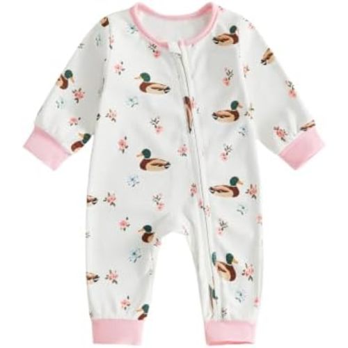Baby Girl Hunting Clothes Mallard Duck Jumpsuit 0 3 6 9 12