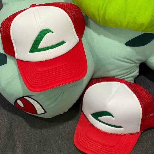Ash Ketchum Pokémon Cosplay Mesh Trucker Cap in Adult and Kids Sizes