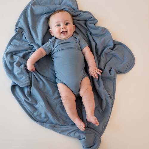 Bamboo Baby Blanket in Slate | 1.0 TOG | Kyte Baby