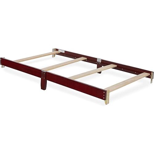 Dream On Me Mini Crib Bed Rail in Cherry, Converts Mini Cribs to Twin Size Beds, Solid Wood Construction