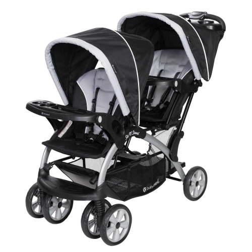 Baby Trend Open Box Twin Tandem Double Stroller Stormy with Convertible Seats, Large Storage