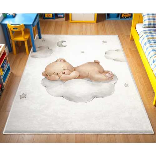 Teddy Bear Nursery Rug, Rectangular Rug for Nursery, Baby Boy Rug, Teddy Bear Nursery Carpet, Bear Round Rug for Baby Room