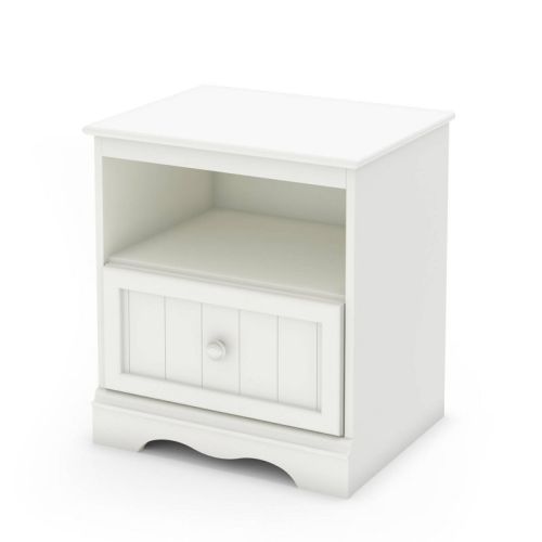 South Shore Savannah 1-Drawer Kids' Nightstand Pure White