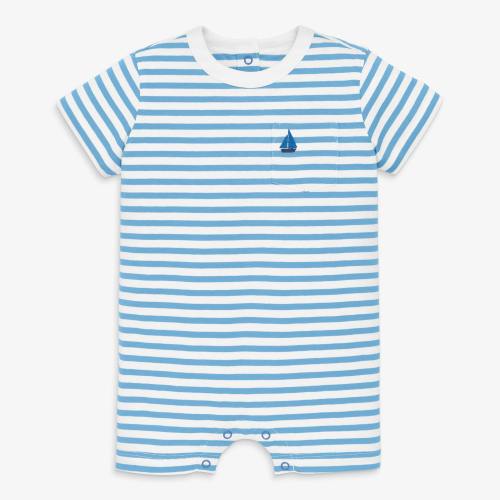 Baby embroidered stripe pocket shortie