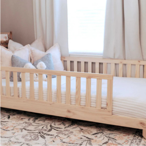 Twin Luca Convertible Toddler Floor Bed | Montessori Bed with Rails – Custom Kids Furniture