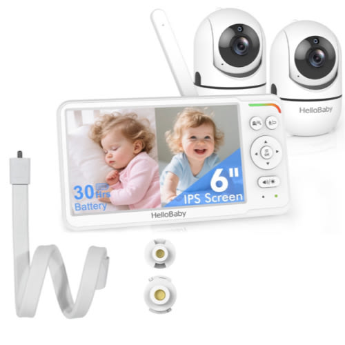 HelloBaby HB6560-2 Video Baby Monitor with two cameras