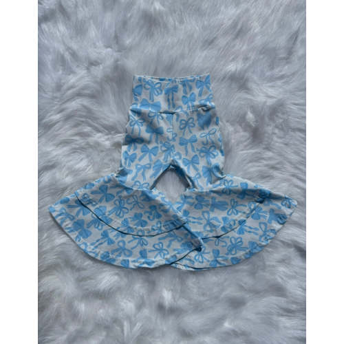 Blue Bow Double Bell Bottoms