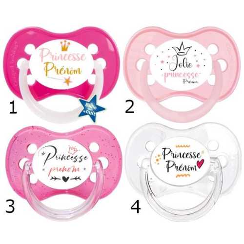 Personalized princess baby pacifiers with name PAN086