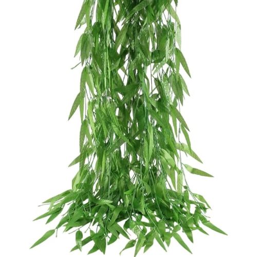 50pcs 300 ft Artificial Vine Greenery Garland for Room Decor Faux Willow Vines Wall Home Decor Aesthetic Silk Rattan Wicker Twig for Garden Wedding Windowsill Balcony Christmas Decorations