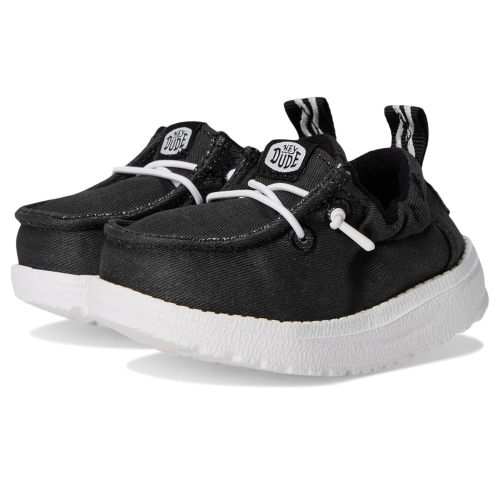 HEYDUDE Unisex, Lil Dudes (Infant/Toddler), Black, 4, Medium