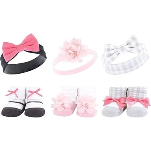Hudson Baby Unisex Baby Headband and Socks Set