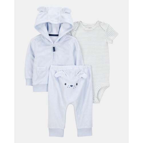 Baby 3-Piece Dog Little Cardigan Set - Blue | Carter's