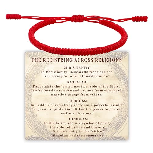 DAYANEY Red Bracelet for Women Men, Rakhi for Brother, Baby Protection Gift | Red String Bracelet, Infant Girls Boy Lucky Gifts, Christian Matching Jewelry for Couple Mother Daughter, Kabbalah Braclets