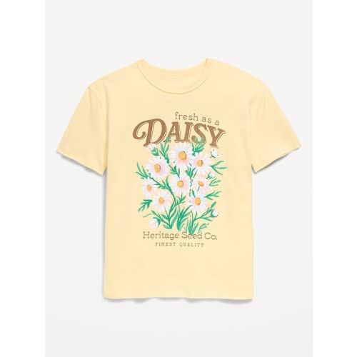 Short-Sleeve Oversized Graphic T-Shirt for Girls