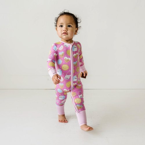 Pink Cookies & Milk Bamboo Viscose Zippy