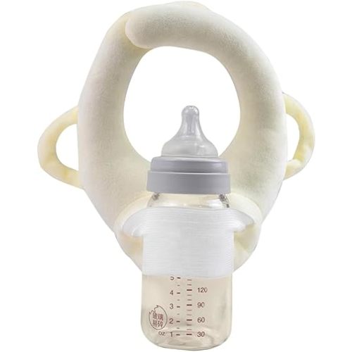 Bottle Holder for Self Feeding, Adjustable Feeding Pillow, Plush Bottle Support Pillow, Washable, Soft, Bottle Holder Hands Free (No Bottle)