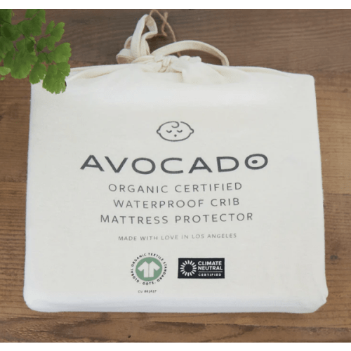 Organic Waterproof Crib Protector Pad | Avocado Green Mattress