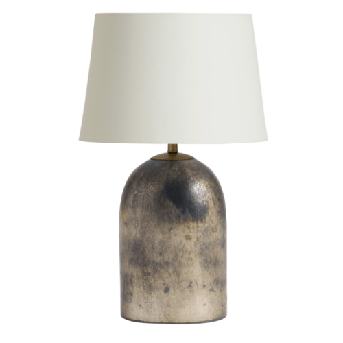 Antique Gold and Black Metal Textured Dome Table Lamp Base - World Market