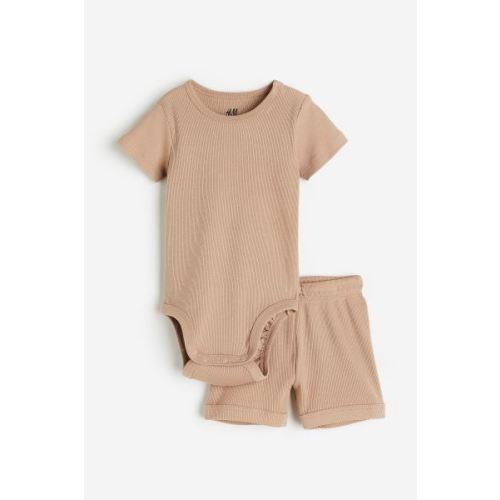2-piece Ribbed Cotton Set