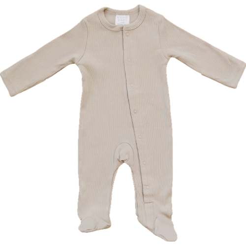 Oatmeal Organic Cotton Ribbed Snap – Simple Steps Market