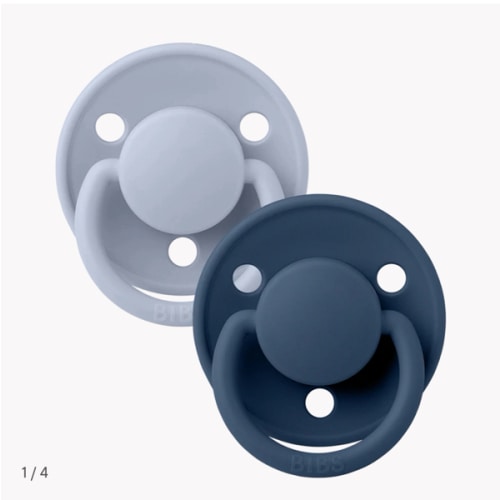 De Lux Pacifiers 2 Pack - Dusty Blue/Steel Blue – Bibsworld store US