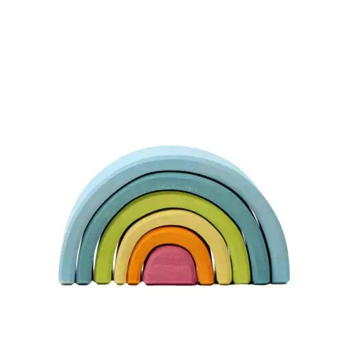 Mini Wooden Rainbow Stacker - Pastel