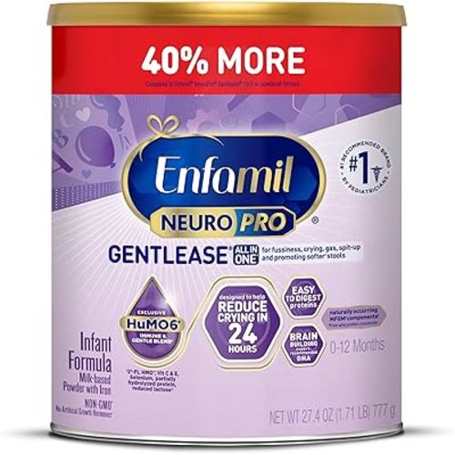 Enfamil NeuroPro Gentlease for easing Fussiness, Crying, Gas, Spit-up in 24 Hrs, Smaller Proteins for Easy Digestion, Brain Supporting DHA, Prebiotic Blend, HuMO6*, Baby Formula, 27.4 Oz Can
