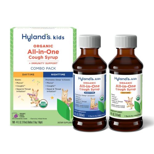 Hyland's Kids Organic All-in-One Cough Syrup - Day & Night Combo Pack - Grape - 8 fl oz