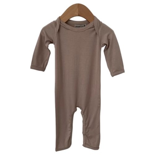 Long Sleeve Romper, Clay