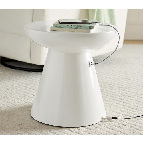 Collins Side Table with Charging Station (17")