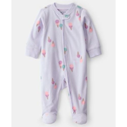 Baby Girls' Ice Cream Two-Way Zip One-Piece Pajama