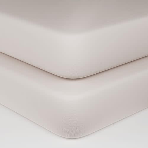 Organic Cotton Fitted Crib Sheets - 100% GOTS Certified Organic Cotton, All-Natural, Dye-Free, Unbleached, Toxic-Free & Breathable Baby Crib Sheets for Standard Crib Mattresses (2 Pack)