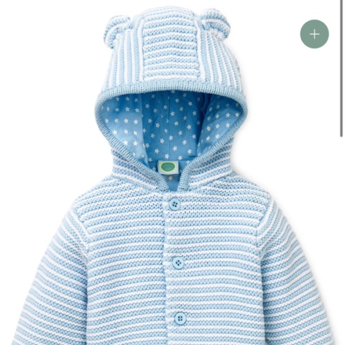 Blue Textured Hoodie