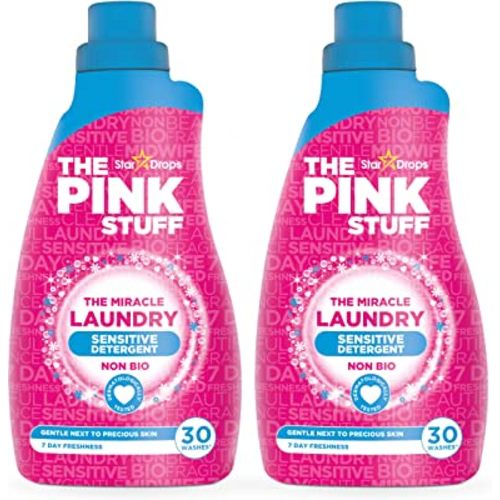 Stardrops - The Pink Stuff - The Miracle Laundry Sensitive Non Bio Liquid - 32oz Pack of 2