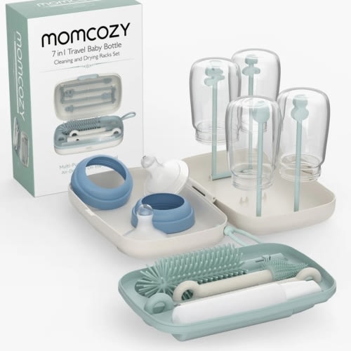 Momcozy Innovative Push-Press Design Bottle Brush Kit