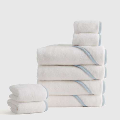 Organic Turkish Cotton Baby Bath Bundle 8-Pack in Blue