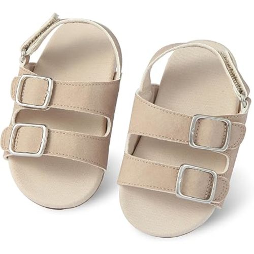 Baby Boys Girls Infant Summer Sandals Open-Toe Outdoor Anti-Slip Rubber Soft Sole Newborn Toddler First Walker Shoes