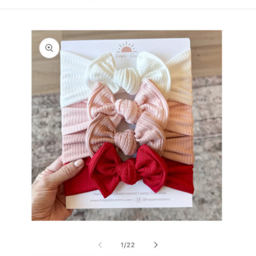 Berry Basics (Pink + Red) | Ribbed Baby Bow Bundle | Harper + Remi