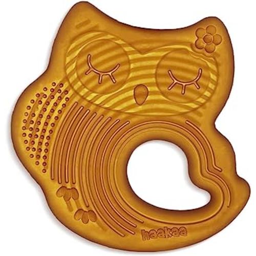 haakaa Silicone Owl Teether, Sleeping Owl Soothing Teething Teether Toy for Infants Toddler, Soft Chew Teething Toys for Babies 3 Months+, BPA Free