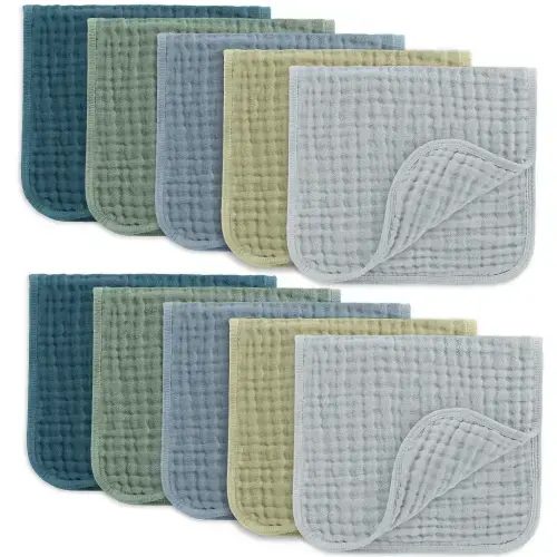 Muslin Burp Cloths in Multi Boy – Comfy Cubs