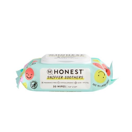 The Honest Company Sniffer Soothers Nose and Face Wipes - 30ct: Hypoallergenic, Phthalate-Free, Artificial Fragrance-Free, Alcohol-Free