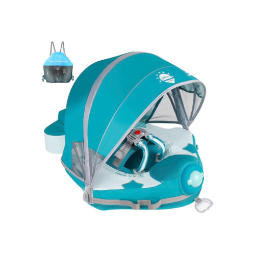 Mambobaby Float Add Tail Baby Swim Float with Canopy, (Global Limited Edition - Green)