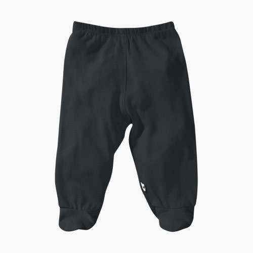 Babysoy Organic Cotton Solid Footie Pants - Pirate, 3-6 Months