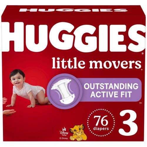 Huggies Little Movers Active Fit Diapers - Size 3 - 76ct