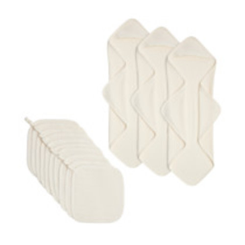 Small Story Organic Cotton Muslin Bath Set - White