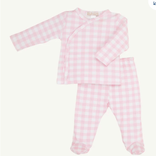 Cameron Cross-Front Set - Palm Beach Pink Gingham