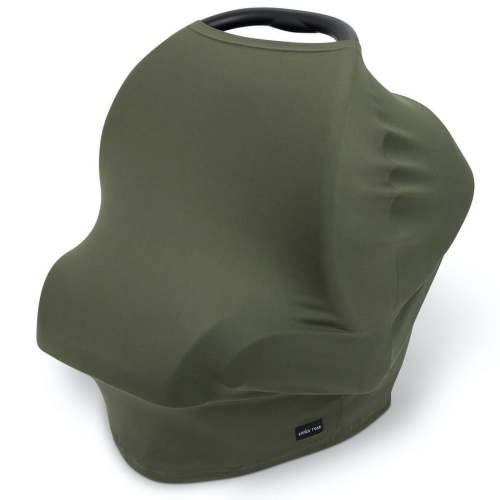 Simka Rose | 6-in-1 Baby Nursing Cover & Car Seat Canopy | Breathable, Washable & Stretchy | For Infant Boy, Girl or Gift | 36” x 40” | Moss