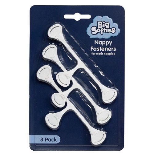 Big Softies Nappy Fasteners 3 Pack Assorted Colours